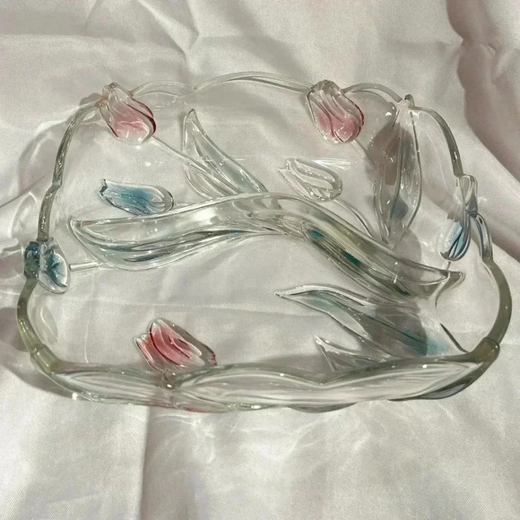 Mikasa Other - Vintage Mikasa Tivoli Walther Glas Crystal Tulip Sectioned Serving Bowl